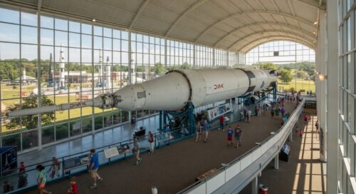 The iconic Saturn V rocket at the U.S. Space & Rocket Center